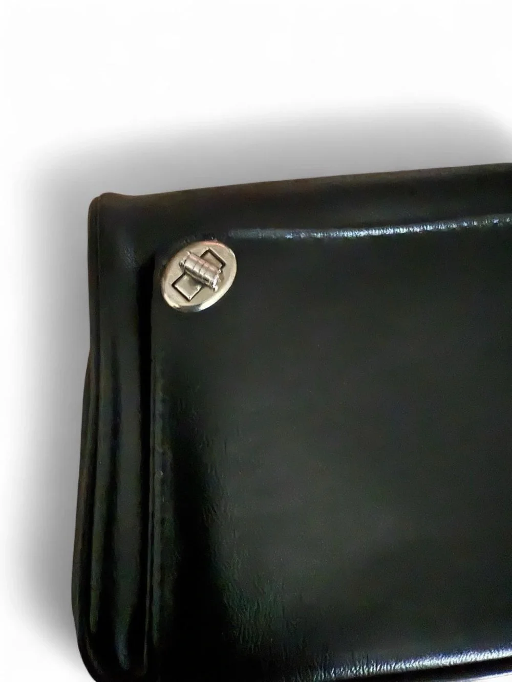 Classic Black Leather Women's Clutch